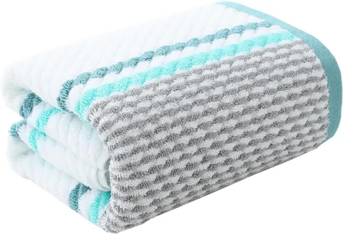 Vista 11 de Pidada Juego de 2 toallas de mano con patrón de rayas, 100% algodón, suave, absorbente, toalla decorativa para baño (marrón)