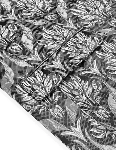 Vista 6 de COOFANDY Chaqueta de esmoquin floral para hombre, chaqueta de traje bordada con rosas para boda, graduación, cena, fiesta, blazer