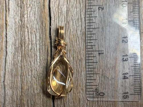 Vista 42 de 66 necklace pendant gemstones choose from moldavite, citrine, or herkimer diamond
