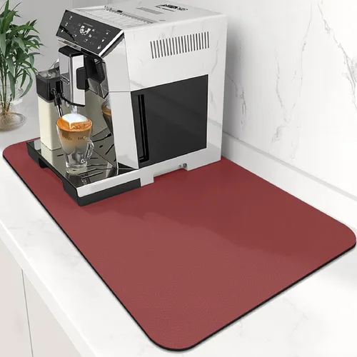 Vista 24 de Tapete de café súper absorbente para secar platos, tapete para barra de Caqui
