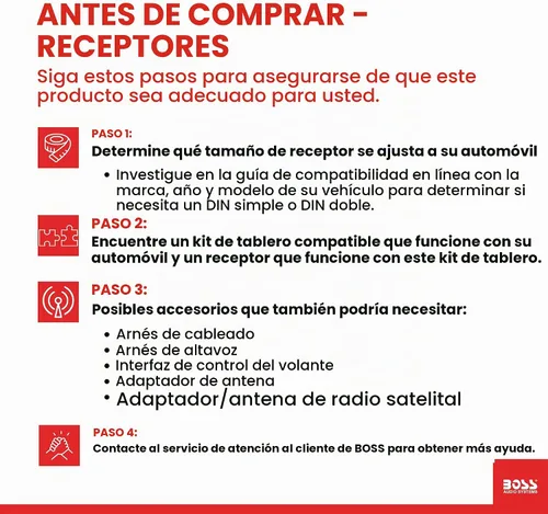 Vista 3 de BOSS Audio Systems MR1308UABK estéreo Bluetooth para barco, CD, radio, entrada auxiliar, USB