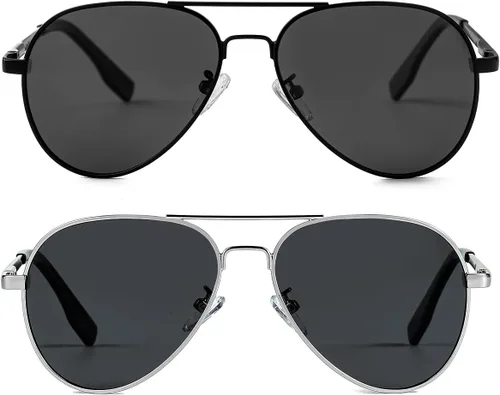 Vista 33 de Gafas de sol polarizadas de aviador pequeñas para niñas y niños de 4 a 16 años