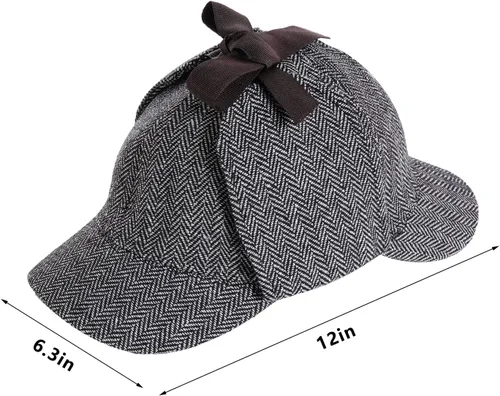 Vista 7 de HOVEOX Conjunto de accesorios de disfraz de detective: sombrero, disfraz de disfraz, accesorio para Halloween