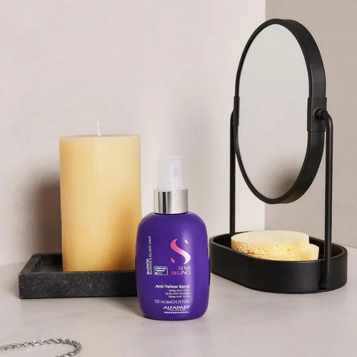 Vista 3 de ALFAPARF MILANO Semi di Lino - Spray antiamarillo rubio para cabello rubio, platino y plateado, espray aclarador sin sulfato, elimina los tonos