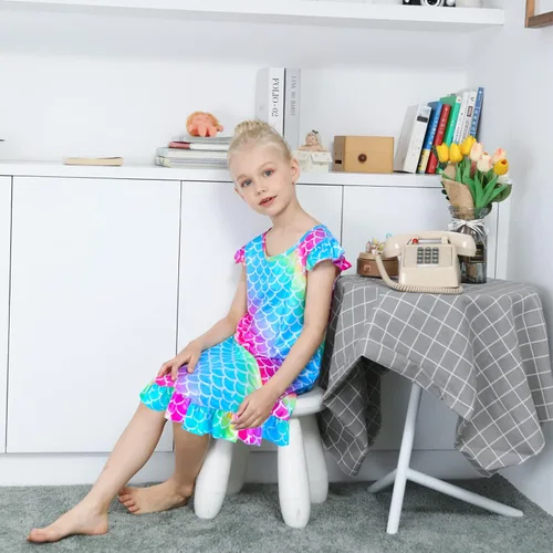 Vista 7 de Fiodrimy Girls Nightgowns Unicorn Sleepwear Night Sleep Dress Pajamas Little Kids Toddler Soft Nightgown