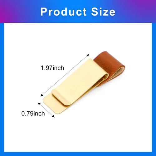 Vista 8 de 4 soportes de clip de cuero sintético para cuadernos, diario, planificador