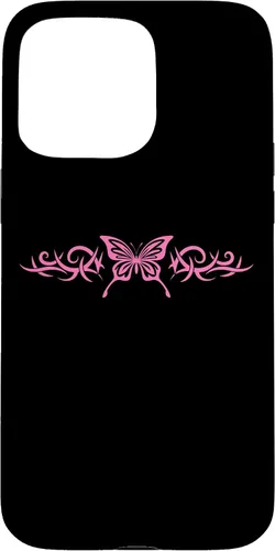 Vista 31 de Pink Butterfly Tattoo Harajuku Grunge Egirl y2k Aesthetic Case for iPhone 17