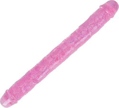 Vista 10 de Consolador doble de cristal de 11.8 x 1.37 pulgadas, consolador largo anal realista con pene, suave y flexible con venas y glande, juguetes sexuales