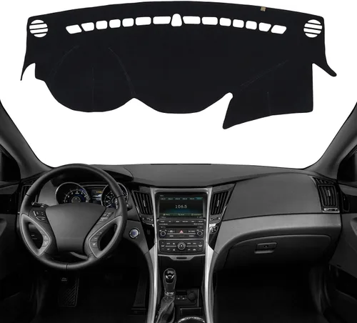 Vista 24 de Cubierta de tablero Tapete de salpicadero Compatible con Hyundai Tucson 2015-2010, 2015 IX35 (para transmisión manual izquierda), tapete