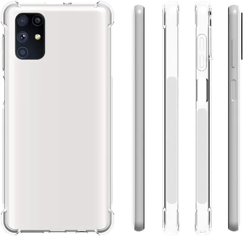 Vista 2 de USTIYA Funda para Samsung Galaxy M51 TPU cuatro esquinas cubierta protectora transparente funda suave