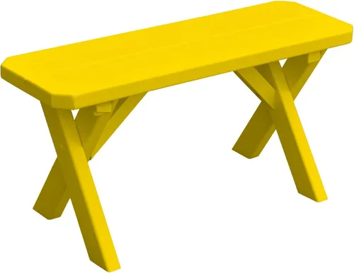 Vista 54 de Furniture Barn USA Pine - Banco cruzado de 2 pies, color negro