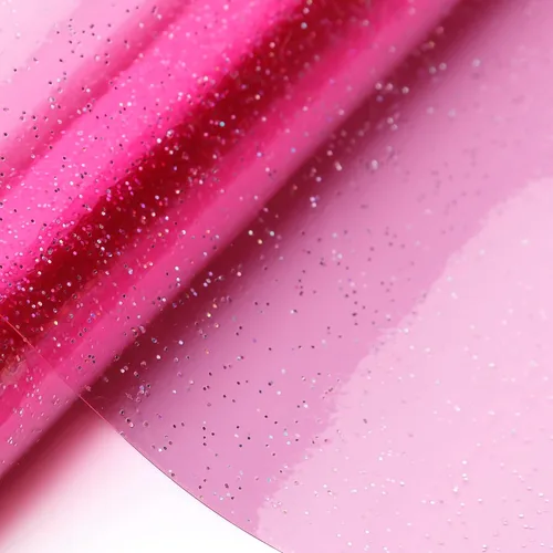 Vista 2 de Rollos de vinilo de plástico (rosa brillante)