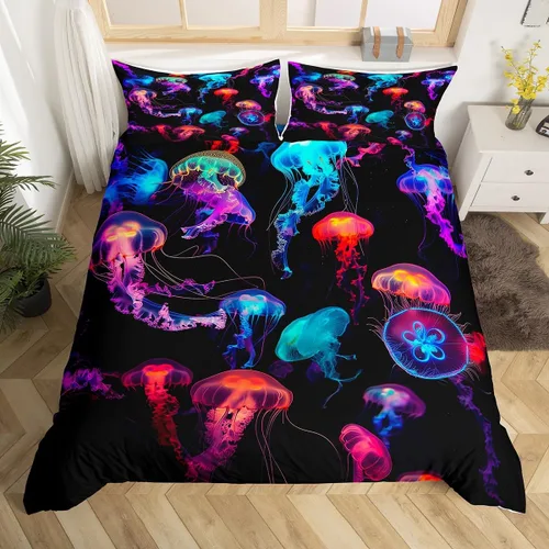 Vista 28 de Erosebridal Juego de ropa de cama de atrapasueños, tamaño individual, juego de funda de edredón bohemia de microfibra de lujo para niños