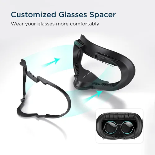 Vista 5 de KIWI design Accesorios de fitness para cojín facial mejorados compatibles con Quest 2 con almohadilla de cuero de interfaz facial 2 almohadilla