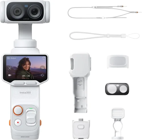 Vista 13 de Insta360 Luna Ultra Creator Bundle - Cámara de vlogging de 8K con lentes Leica duales, zoom de 12 ×, sensor de 1 pulgada, pantalla táctil negro