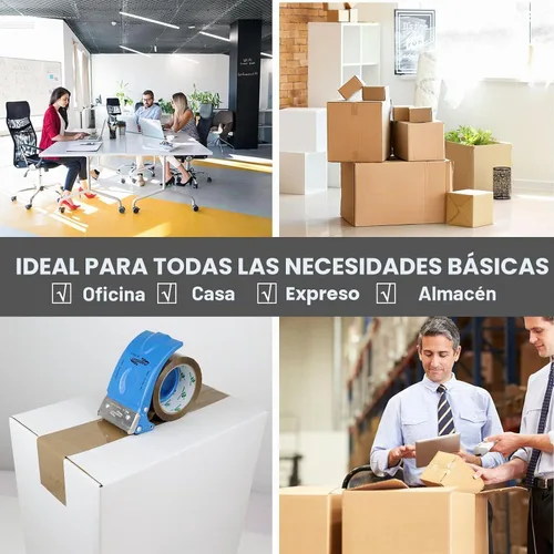 Vista 7 de BOMEI PACK Cinta de embalaje marrón de 3 pulgadas de ancho, repuestos de cinta de embalaje marrón resistente para cajas de mudanza, envío