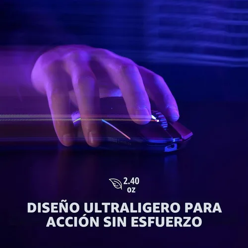Vista 6 de Glorious Gaming Model O 2 Ratón Inalámbrico para Juegos - Inalámbrico Híbrido 2.4GHz y Bluetooth, 68g Superligero, Larga Duración de Batería, Sensor