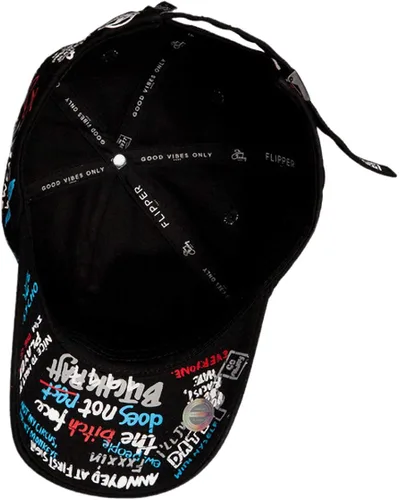 Vista 6 de Flipper Diseñador Graffiti Doodle Gorra de béisbol de algodón para hombres y mujeres, sombrero Kpop con borde curvo, ajustable
