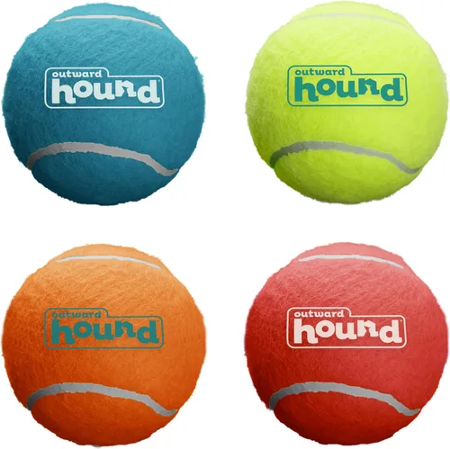 Vista 10 de Outward Hound Tennis Maze Craze - Juguete interactivo chillador para perros, azul