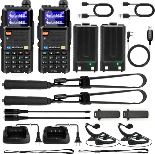 Vista 6 de BAOFENG UV-5RM Radio de Jamón de mano 10W Walkie Talkies Radio de 2 vías
