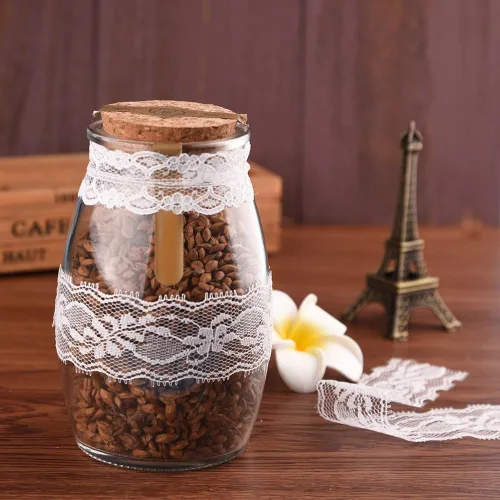 Vista 7 de FEPITO Cinta de encaje blanco de 39.6 yardas, 12 rollos de cinta de encaje surtido para coser y decoraciones festoneadas de boda nupcial
