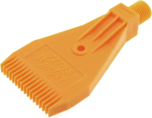Vista 5 de Boquilla plana E-outstanding naranja de 1/4 de pulgada rosca macho ABS de un solo orificio Boquilla de chorro plano para soplado de aire