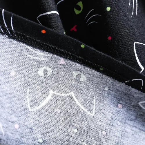 Vista 9 de Inadays Camisón de algodón para mujer, ropa de dormir de manga corta, camisón casual con estampado, pijama holgado y cómodo