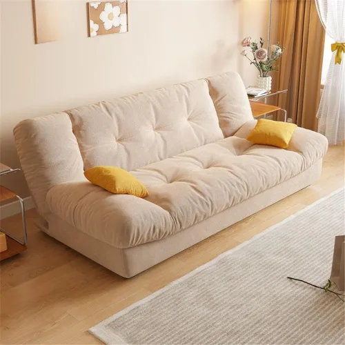 Vista 11 de Sofá futón extraíble resistente a desgarros, sofá futón convertible estilo moderno y simple con respaldo acolchado para sala de estar, apartamento