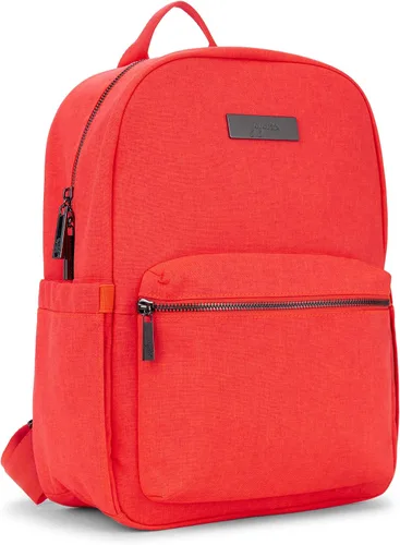 Vista 2 de JuJuJuBe Mochila de viaje ligera a media piernamochila escolar para niños o adultos con organización de bolsillo, Coral neón, Mochilas de viaje