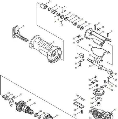 Vista 4 de 195929-4 310285-3-A Juego de abrazaderas de cuchilla para Makita JR3050T JR3060T DJR182 BJR181 XRJ02 JR3070CT Sierra recíproca GUÍA GUÍA MANGA DE