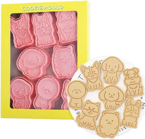 Vista 12 de Juego de 8 moldes de galletas de astronauta para hornear, moldes de galletas alienígenas, juego de moldes de galletas de meteoritos y herramientas