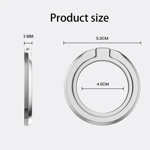 Vista 2 de Soporte magnético para teléfono celular MagSafe, agarre magnético para teléfono, anillo de teléfono con soporte ajustable para iPhone 15/14/13/12
