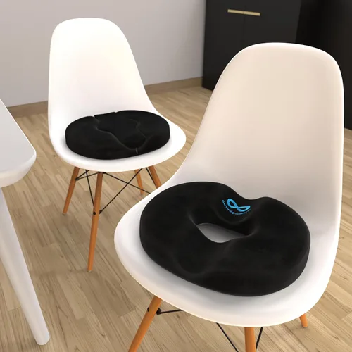 Vista 8 de Everlasting Comfort Almohada de Dona para Alivio del Dolor de Cóccix Cojín de Asiento Ergonómico - Almohada para Hemorroides para Sentarse - Cojín