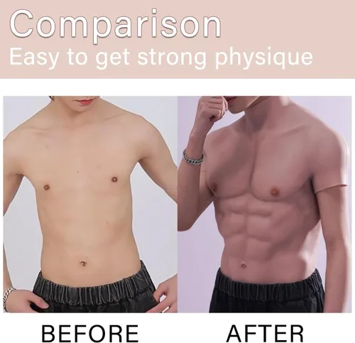 Vista 5 de Traje muscular de silicona realista para hombre, placa de pecho masculina, traje muscular suave, piel de simulación para cosplay, Halloween