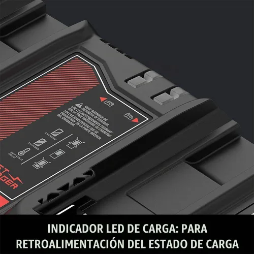 Vista 6 de CRAFTSMAN Cargador de batería para herramientas eléctricas de doble puerto de iones de litio V20 2Ah (CMCB124)