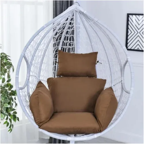 Vista 21 de ZTGL Cojines para silla de huevo, cojín para silla de huevo, cojín grueso para interiores y exteriores, para patio, jardín, color negro