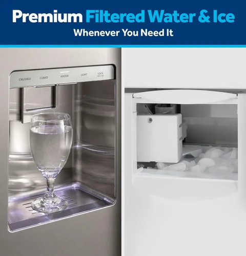 Vista 4 de GE MWF Filtro de agua para refrigerador, filtro de repuesto original, certificado para reducir el plomo, el azufre y más de 50 impurezas