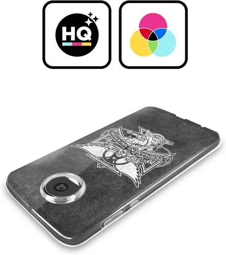 Vista 2 de Head Case Designs Officially Licensed Aerosmith 1987 Permanent Vacation Black and White Gel Case [Military Grade Protection] Compatible with Moto E7