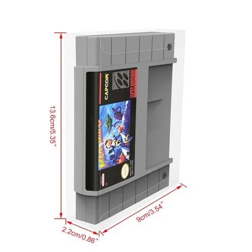 Vista 4 de 10-Pcs High Quality Plastic Protector Transparent Storage Cases Compatible with N64SNES Game Boxes Anti-Dust - Scracth Free - Clear Cases Made