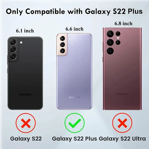 Vista 2 de J.west Funda para Galaxy S22 Plus 5G de 6.6 pulgadas, con purpurina brillante translúcida translúcida y colorida, diseño de lámina fina de ópalo