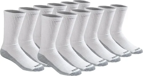 Vista 20 de Dickies Men's Dri-tech Original Moisture Control Crew Socks, Available in M-xxl (6, 12, 18 Pairs)