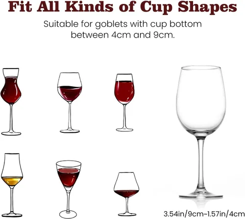 Vista 3 de Nuovoware Estante para copas de vino, soporte para copas de vino, 8 filas, color dorado profundo