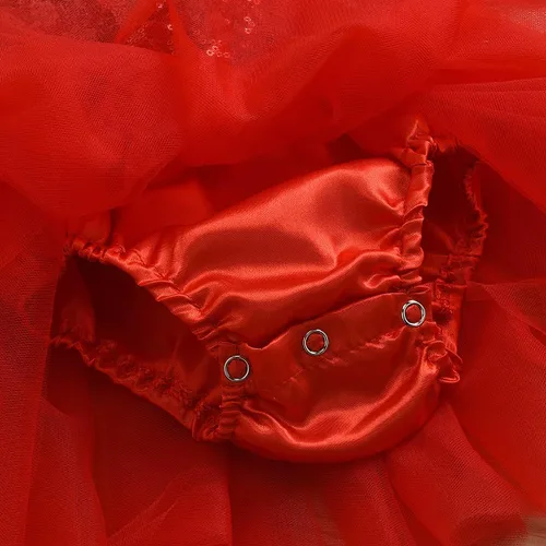 Vista 5 de Newborn Baby Girl 1st Valentines Day Outfit Love Heart Romper Dress with Headband Birthday Photo Shoot