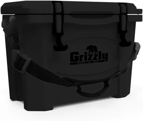 Vista 2 de Grizzly - Enfriador de 15 cuartos de galón Baúl de hielo duradero con aislamiento rotomoldeado Fabricado en Estados Unidos Garantía de por