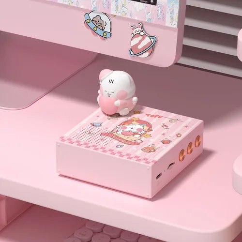 Vista 2 de ICARER - Altavoz pequeño inalámbrico, altavoz Bluetooth de animales Kawaii con tiempo de reproducción de 20 horas y tarjeta TF, caja de música