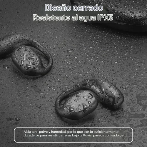 Vista 4 de Auriculares de oído abierto VG332, auriculares de conducción de aire Bluetooth 5.3, 16 horas de tiempo de reproducción, controladores dinámicos Negro
