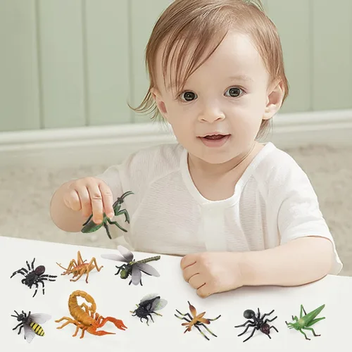 Vista 6 de SIENON 12 figuras realistas de plástico grandes para insectos e insectos