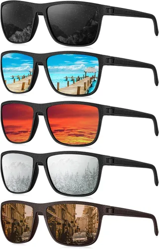 Vista 10 de KALIYADI Gafas de sol polarizadas para hombre, gafas de sol clásicas para conducir, pescar, golf con protección UV400