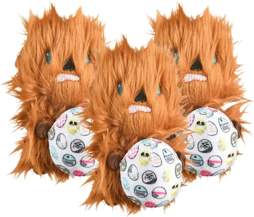 Vista 9 de STAR WARS FF19495 - Juguete chirriante para mascotas, peluche de Chewbacca Rebel y huevo de Pascua de 6 pulgadas, juguete relleno de Chewbacca