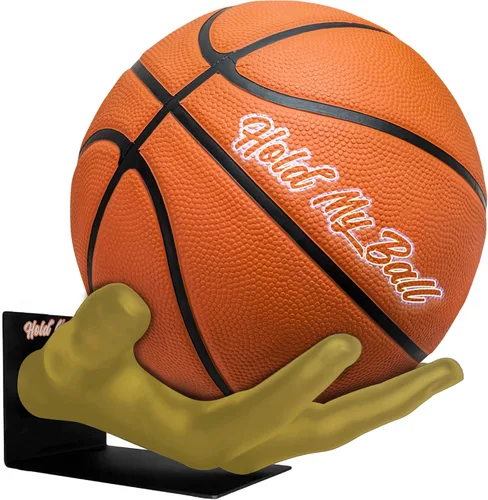 Vista 9 de Soporte y soporte grande para pelotas - Estante de almacenamiento deportivo versátil para baloncesto, fútbol, voleibol - Decoración y organizador